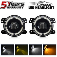 Pair 4 Inch Amber Led Fog Lights Bumper Driving Lamp For Jeep Wrangler Jk Jl Jt Pair 4 Inch Amber Led Fog Lights Bumper Driving Lamp For Jeep Wrangler Jk Jl Jt