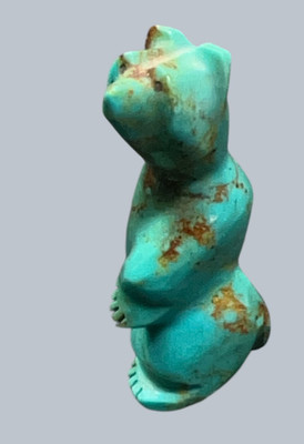 vtg turquoise standing bear fetish artist unkown