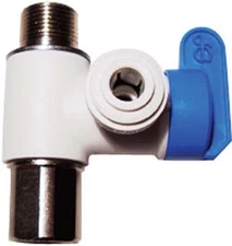 Speedfit 3/8 X 3/8 X 1/4 Inch Angle Stop Adapter Valve, Push to Connect Plastic 