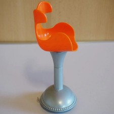 Mattel Barbie Stuhl Orange Silber Puppenmöbel Zubehör ca. 15 cm Vintage Sessel
