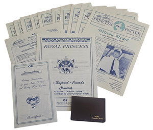 Lot Princess Cruise Line Passenger ID Card Princess Patter New Letters Menu 1996