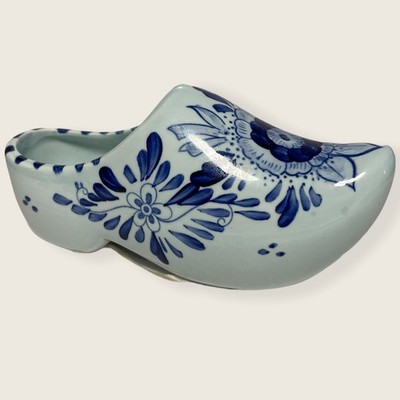 Delft Blauw Hand Painted 6.5'' Ceramic Dutch Holland Clog Shoe Wall Pocket
