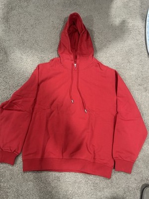 Blank red hoddie  100% Cotton Can Be Used For A Clothing Brand. 