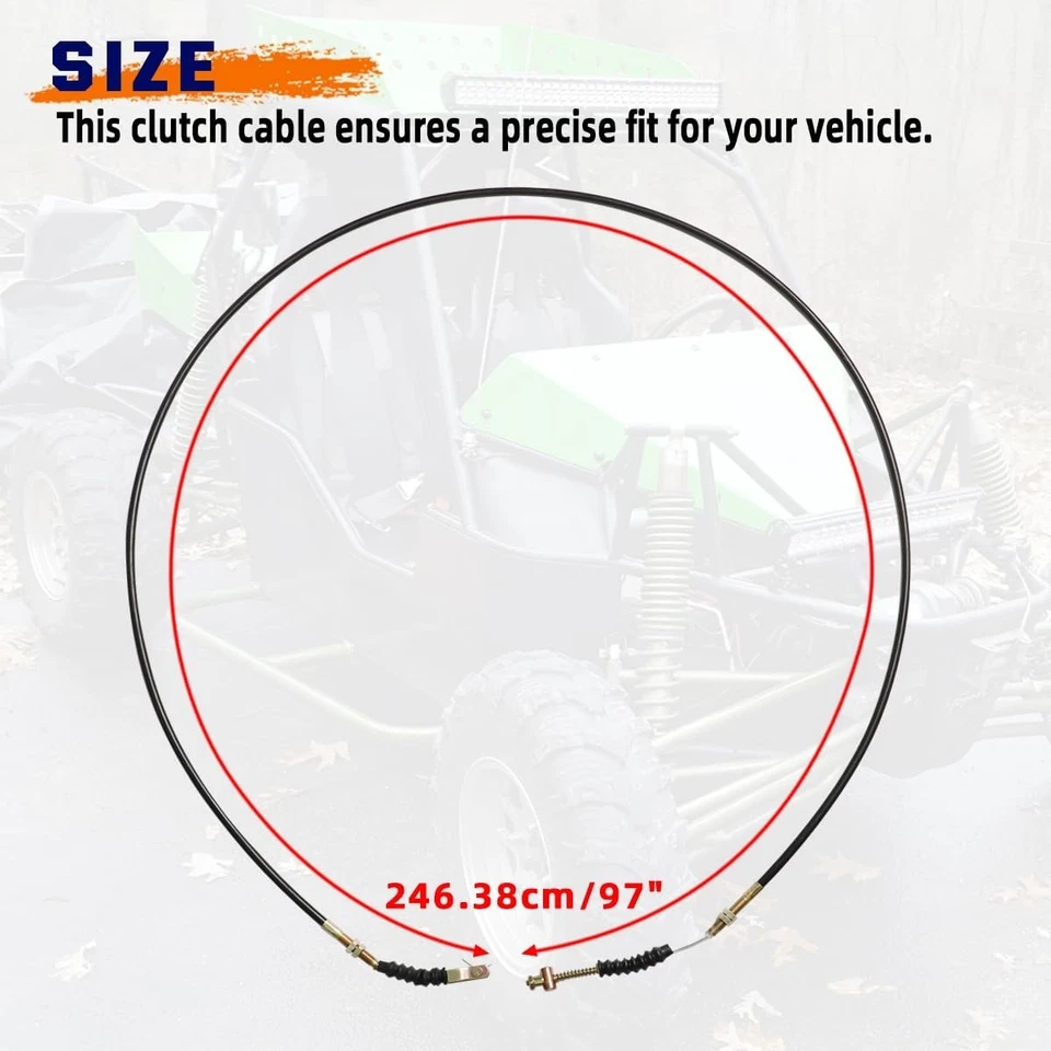 Cable de embrague 97" para Joyner 800cc 1100cc Sand Viper cable de embrague repuesto EE. UU. Foto 3 de 4