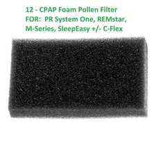 12 Pk, CPAP Filter Foam Pollen Filter PR System One REMstar M-Series SleepEasy