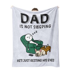 Dad Is Not Sleeping Blanket 60x50 Inch Funny Birthday Gift For Dad Throw