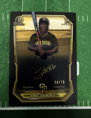 Topps 2026 Bowman Chrome Joniel Hernandez 1st black gold Auto /15 CPA-JHE