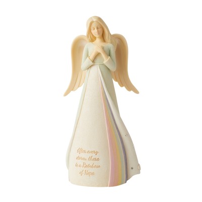 Enesco Foundations After Every Storm a Rainbow of Hope Angel Figurine 7.5 Inch