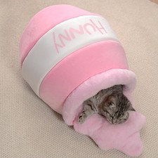 Honey Pot Cat Cave Bed, Soft and Thick Rebound Sponge Pet Nest with Removable...