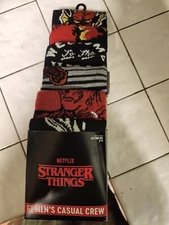 Stranger Things Netflix TV Show 6 Pair CREW SOCKS Men Size 8-12