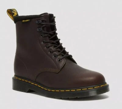 Dr Martens 1460 8 Trous Pascal Marron Foncé Valor WP Chaussures - Photo 1/4
