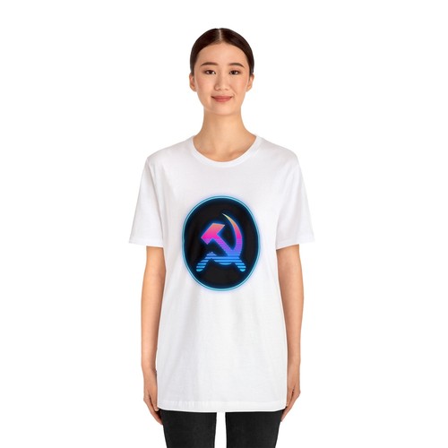Hammer and Sickle Vaporwave Short Sleeve Tee - Picture 8 of 13