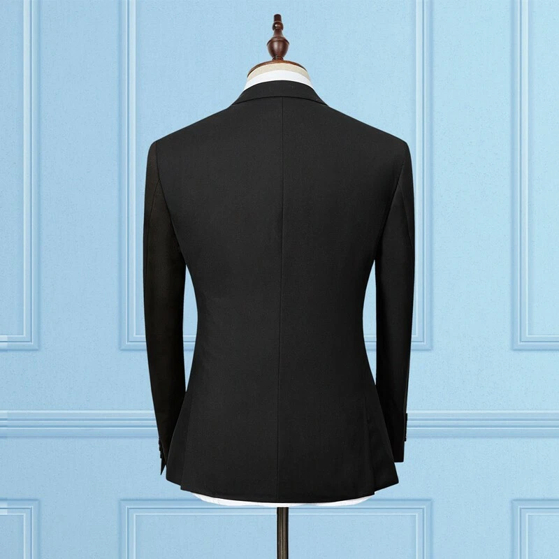 Men's 2PCS Suit Formal Dress Business Casual Blazer Jacket Pants Groom Wedding L - Image 4 of 4