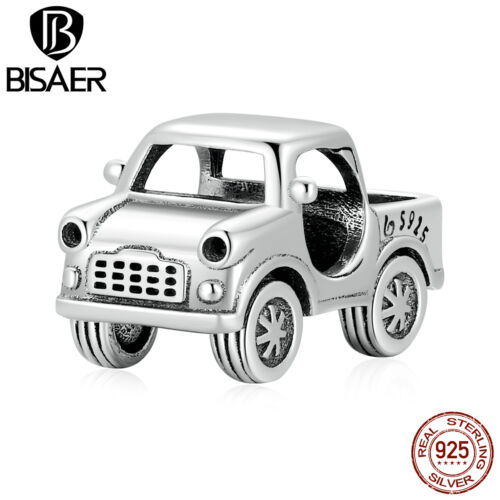 Bisaer Women Authentic 925 Sterling Silver Vintage pickup truck Charm Bracelets - Picture 1 of 12