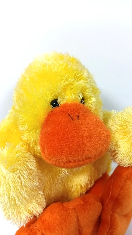 Ganz Soft Yellow Orange Duck Plush Pellet Stuffed Toy - Image 3 of 4