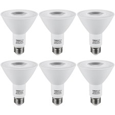 6-Pack PAR30 LED Bulb Long Neck, Dimmable Spotlight Bulbs, 3000K Warm White