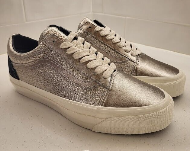 Leather Vans Old Skool Bronze VANS Old Skool Skate Shoe Sparkle