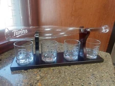 Bat Wine Savant With 4 Glasses ( The Memory Company)Spirits Set, Baseball & Dad