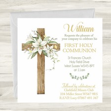 10 First Holy Communion, Batism, Confirmation Personalised Party Invitations