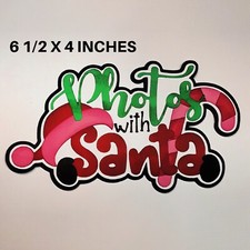 CHRISTMAS PHOTO'S WITH SANTA TITLE scrapbook paper piecing 3D die cut by Rhonda