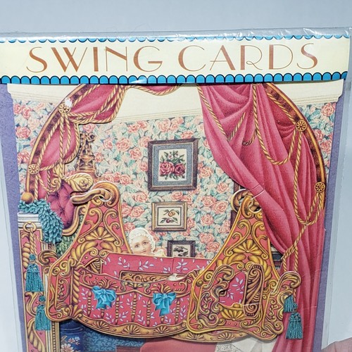 VTG 1993 Santoro Graphics Swing Card SC12 Victorian Baby 3D Pop Up Greeting NIP - Picture 15 of 17