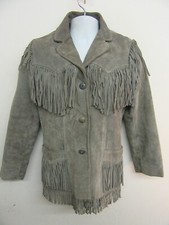 Vntage 70's Schott Rancher Usa Fringed Leather Western Cowgirl Jacket Size 8
