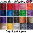 1.5 mm Waxed Cotton Cord ,5m to 10m ,20m, Jewellery Bracelet Necklace Craft , UK
