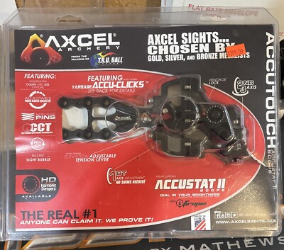 NEW Axcel AccuTouch Slider Sight Non HD W/ AV41 Scope - 3 Pins - .019 Fibers BLK