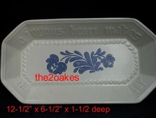 Pfaltzgraff YORKTOWNE 12-1/2" Bread Tray A Joyous Heart Serving Bowl Platter