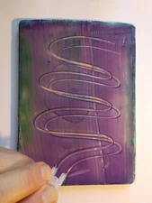 Double Line Art Paint Scraping Tool for Gelli Plates - Set of 10