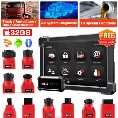 ANCEL X7 HD OBD2 Scanner Code Reader All System Heavy Duty Turck