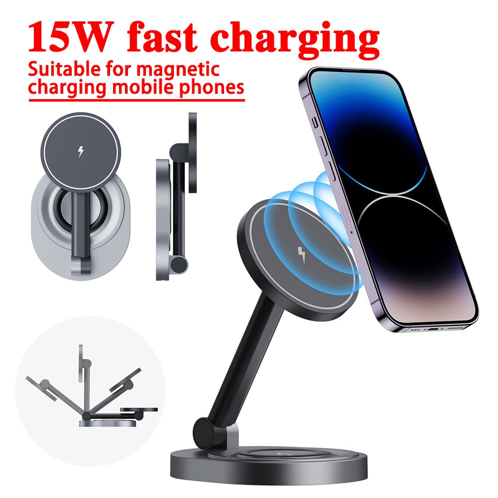 Wireless Charger Magnetic Charging Station for iPhone 15 14 13 12 iWatch Airpods-image