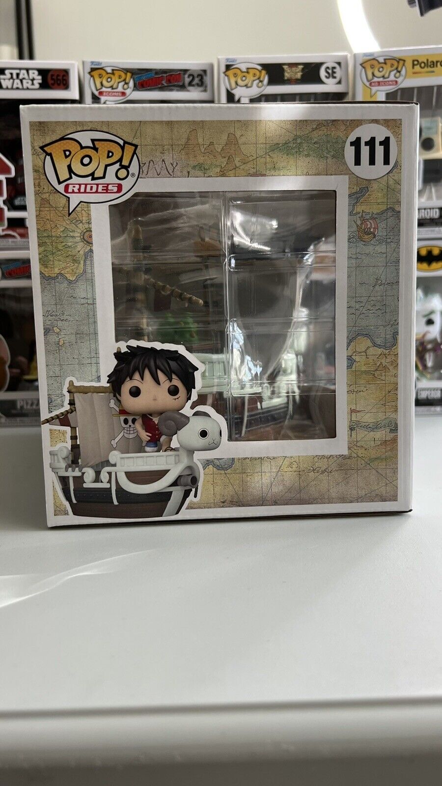 Funko Pop! Rides One Piece Luffy with Going Merry 2022 NYCC Exclusive  Figure #111Funko Pop! Rides One Piece Luffy with Going Merry 2022 NYCC  Exclusive Figure #111 - OFour