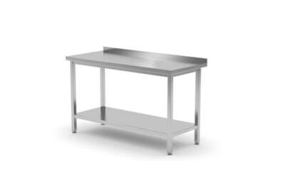Wandarbeitstisch mit Ablage   verschraubt, Tiefe: 700 mm., HENDI, Kitchen Line, 