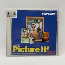 Microsoft Picture It 2000 PC Software - Windows 98 2 Disc Set 