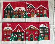 Ameritex Fabric Country Classics STAND-UP CHRISTMAS VILLAGE Cut Sew Quilt Panel 