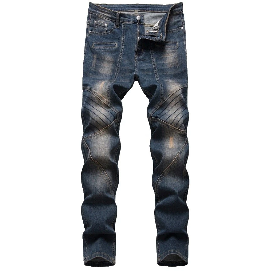 Jeans de Motociclista de poliéster para De hombre