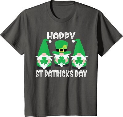 Happy St Patrick's Day Three Gnome Irish Shamrock Youth Unisex T-shirt