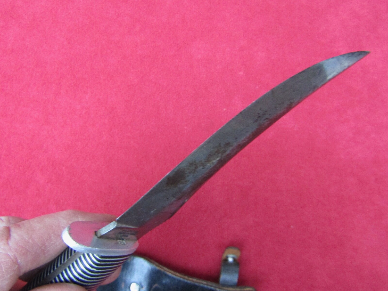 Vtg WESTERN BLACK BEAUTY F39 Fixed Blade Knife Orig Sheath Boulder