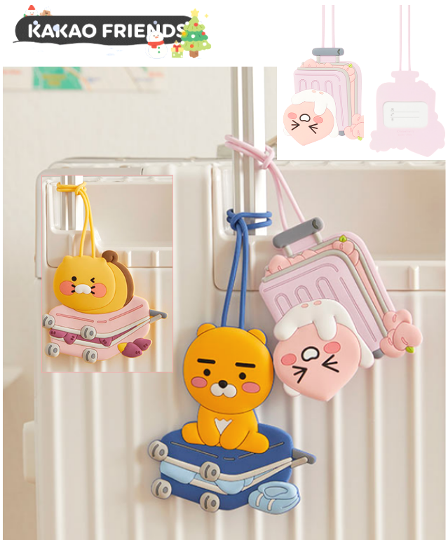KAKAO Friends Luggage Tag Silicone Ryan Apeach Choonsik *Paid US