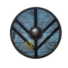 24" Medieval Shield Viking Shield Wooden Shield Heavy Metal Fitted Handmade Gift