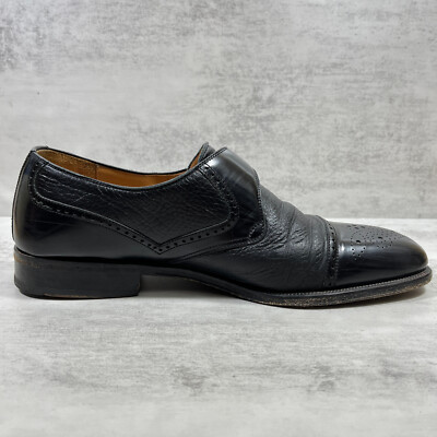 Magnanni Monk Strap Brogue Leather Shoes - Men\'s Size 9.5 M s-l400.jpg main image 2