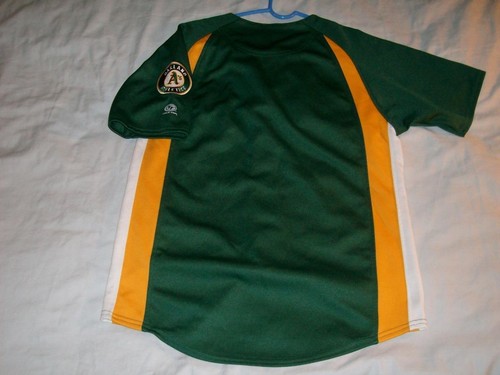 Oakland A's Athletics MLB grün True Fan Vintage Baseball Trikot Jungen Large gebraucht - Bild 2 von 2
