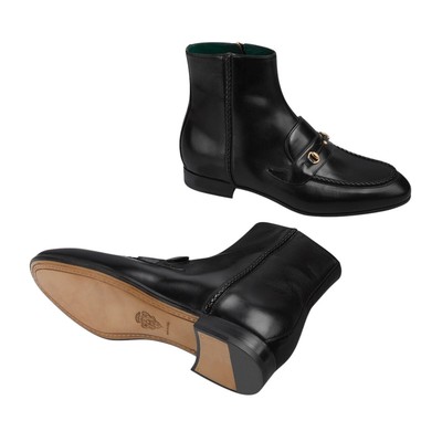 Gucci Horsebit Ankle Boots 757766 Black Leather Mens UK 7 US 7.5 $1790 - NEW Authentic Men main image 2