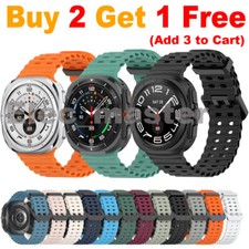 For Samsung Galaxy Watch 7 Ultra 47mm Sport Silicone Watch Band Strap WristBands
