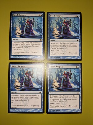 Steady Progress x4 Scars of Mirrodin 4x Playset Magic the Gathering MTG