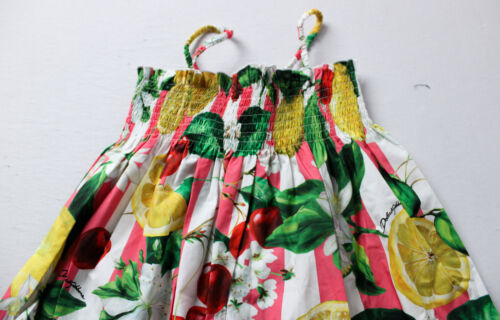 Dolce & Gabbana Girl's Italian Holiday Smocked A-Line Dress CD4 Multi Size 2 NWT - Picture 2 of 5