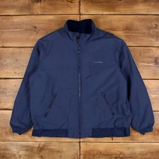 Vintage L.L.Bean Windbreaker Jacket XL Bomber Blue