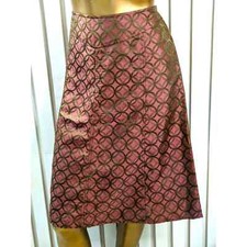 i.e. Petite A Line Skirt Boho Knee Length Waist Band Invisible Zipper Size 12P