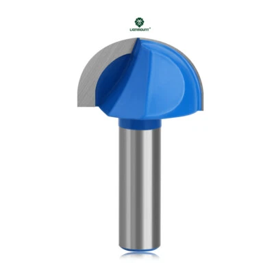 LIONMOUNT 1/2"(12.7mm) Shank Core Box Router Bit Set Round Nose Cove Cutter 1"~2"